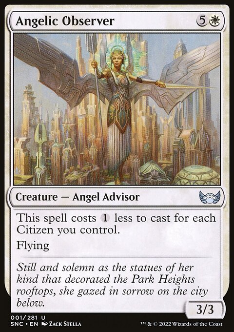 Angelic Observer, Streets of New Capenna #1, Magic: The Gathering card
