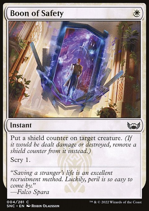 Boon of Safety, Streets of New Capenna #4, Magic: The Gathering card
