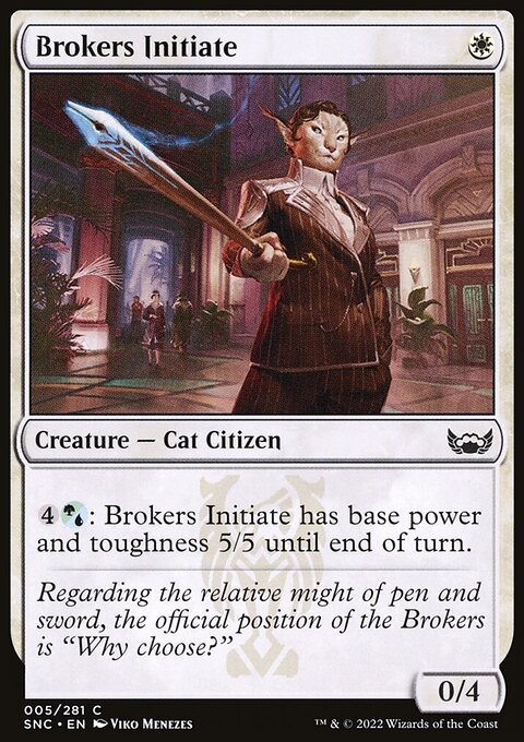 Brokers Initiate, Streets of New Capenna #5, Magic: The Gathering card