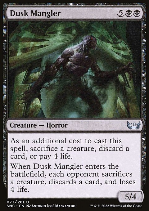 Dusk Mangler, Streets of New Capenna #77, Magic: The Gathering card