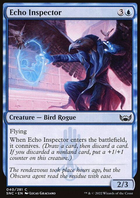 Echo Inspector, Streets of New Capenna #40, Magic: The Gathering card