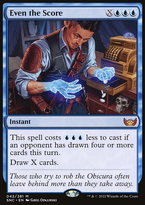 Even the Score, Streets of New Capenna #42, Magic: The Gathering card