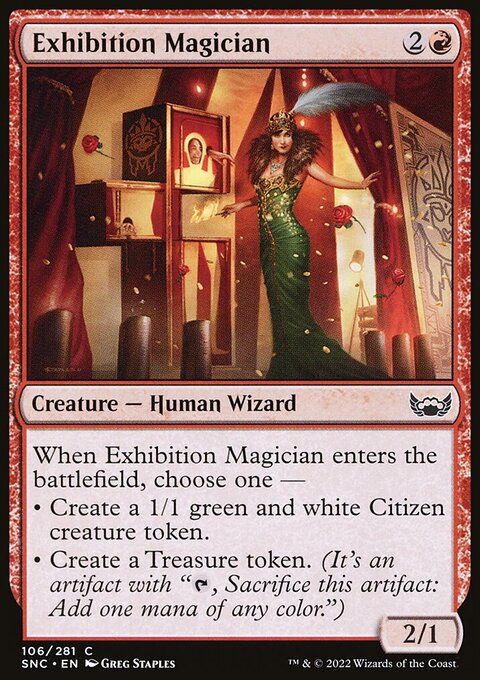 Exhibition Magician, Streets of New Capenna #106, Magic: The Gathering card