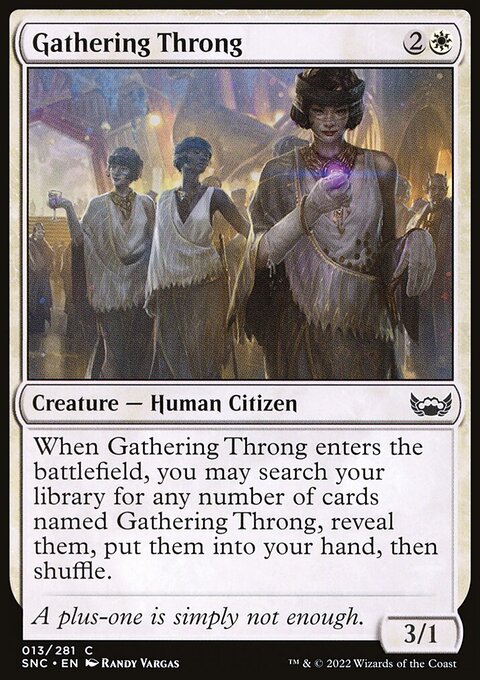 Gathering Throng, Streets of New Capenna #13, Magic: The Gathering card