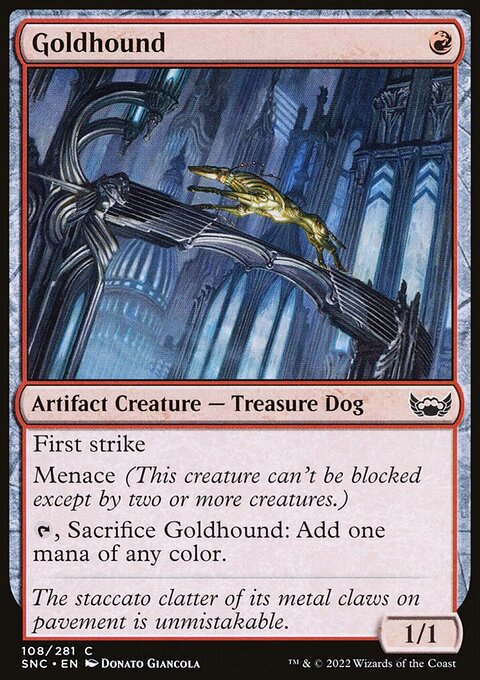 Goldhound, Streets of New Capenna #108, Magic: The Gathering card