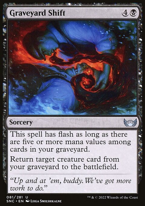Graveyard Shift, Streets of New Capenna #81, Magic: The Gathering card