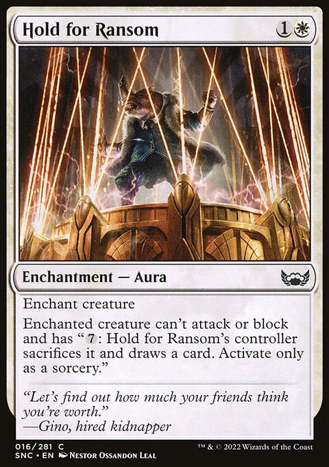 Hold for Ransom, Streets of New Capenna #16, Magic: The Gathering card