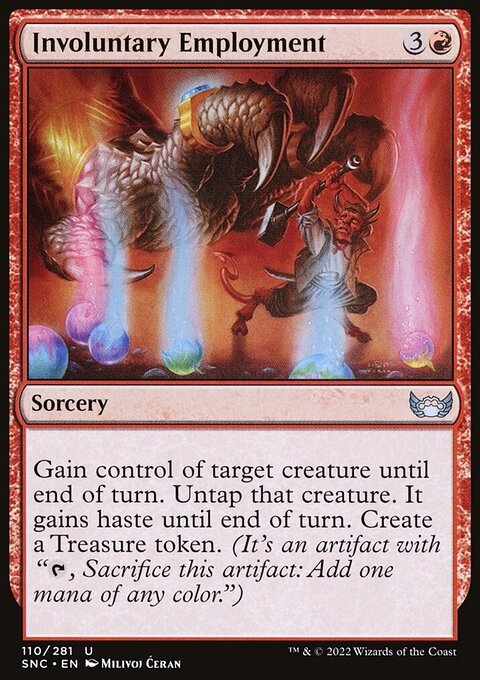 Involuntary Employment, Streets of New Capenna #110, Magic: The Gathering card