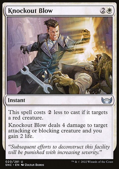 Knockout Blow, Streets of New Capenna #20, Magic: The Gathering card
