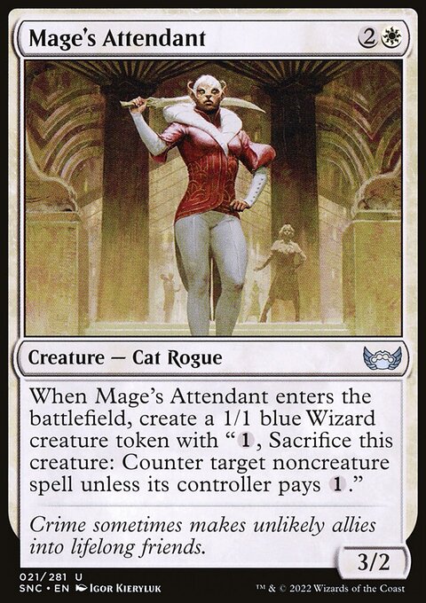 Mage's Attendant, Streets of New Capenna #21, Magic: The Gathering card