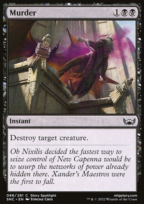 Murder, Streets of New Capenna #88, Magic: The Gathering card