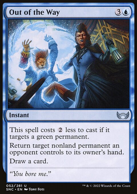 Out of the Way, Streets of New Capenna #52, Magic: The Gathering card