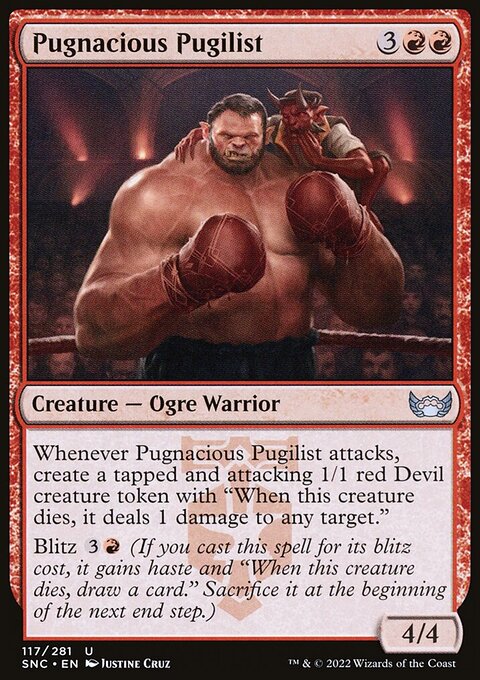 Pugnacious Pugilist, Streets of New Capenna #117, Magic: The Gathering card