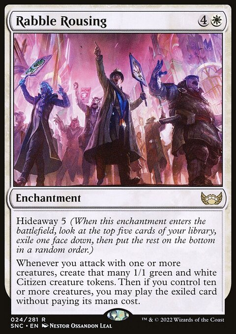 Rabble Rousing, Streets of New Capenna #24, Magic: The Gathering card