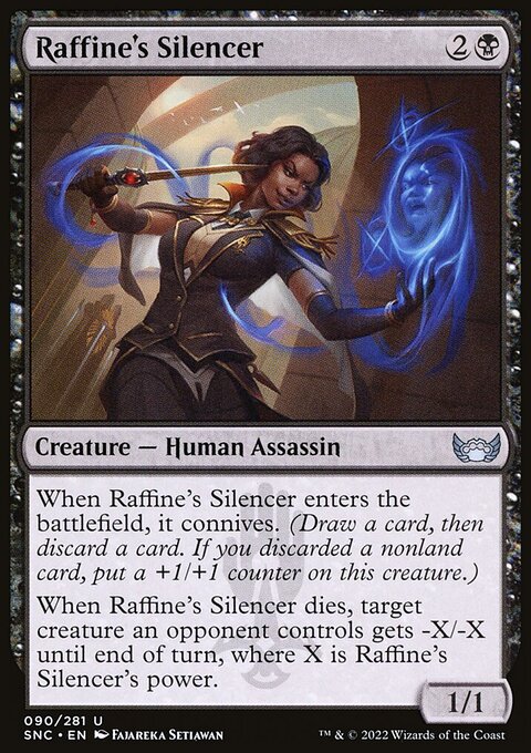 Raffine's Silencer, Streets of New Capenna #90, Magic: The Gathering card