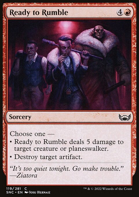Ready to Rumble, Streets of New Capenna #119, Magic: The Gathering card