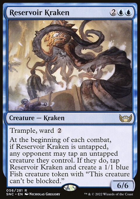 Reservoir Kraken, Streets of New Capenna #56, Magic: The Gathering card