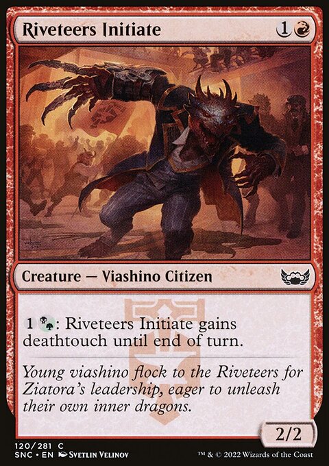 Riveteers Initiate, Streets of New Capenna #120, Magic: The Gathering card