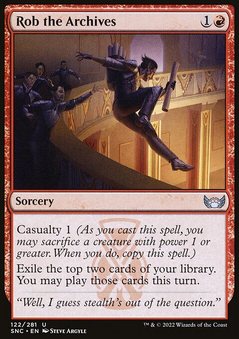 Rob the Archives, Streets of New Capenna #122, Magic: The Gathering card