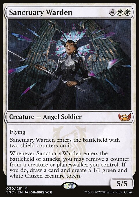 Sanctuary Warden, Streets of New Capenna #30, Magic: The Gathering card