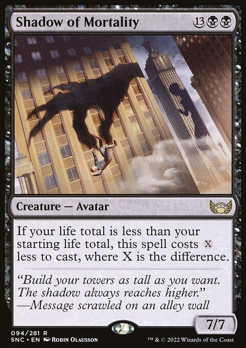 Shadow of Mortality, Streets of New Capenna #94, Magic: The Gathering card