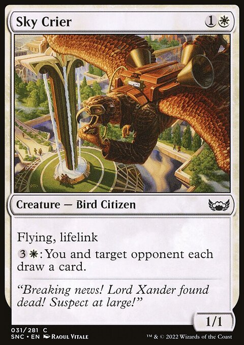 Sky Crier, Streets of New Capenna #31, Magic: The Gathering card