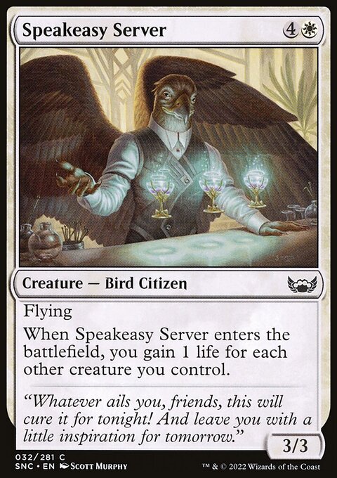 Speakeasy Server, Streets of New Capenna #32, Magic: The Gathering card