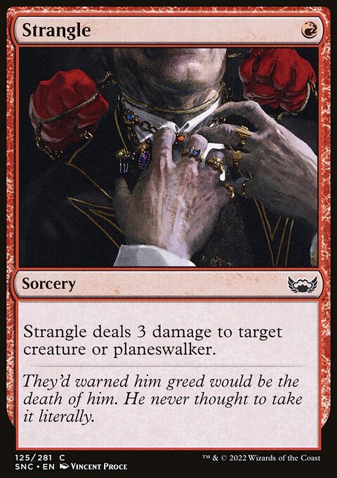 Strangle, Streets of New Capenna #125, Magic: The Gathering card