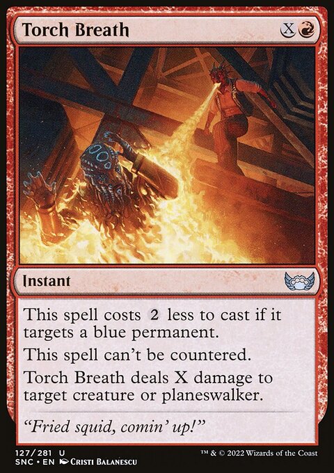 Torch Breath, Streets of New Capenna #127, Magic: The Gathering card
