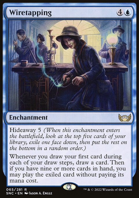 Wiretapping, Streets of New Capenna #65, Magic: The Gathering card
