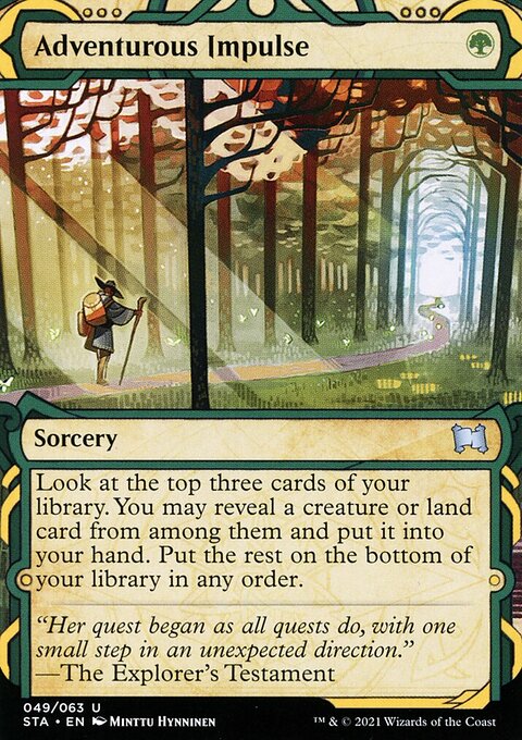 Adventurous Impulse, Strixhaven Mystical Archive #49, Magic: The Gathering card