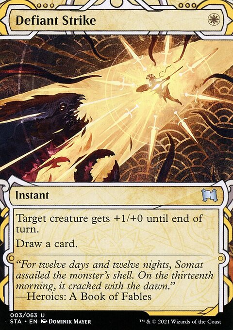 Defiant Strike, Strixhaven Mystical Archive #3, Magic: The Gathering card