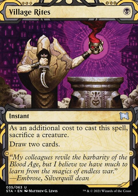 Village Rites, Strixhaven Mystical Archive #35, Magic: The Gathering card