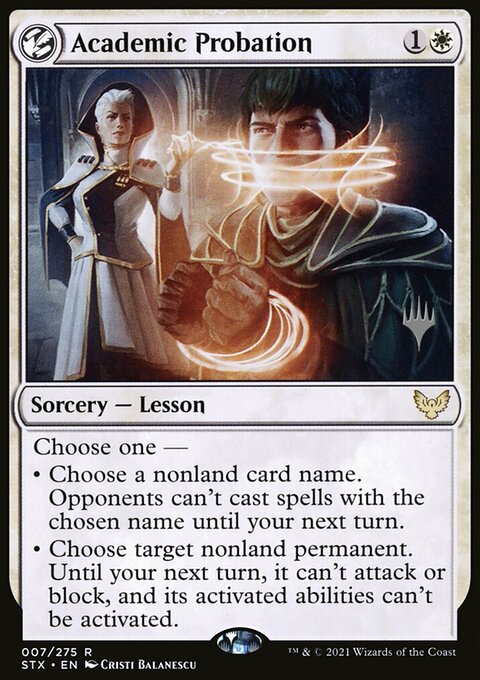 Academic Probation, Strixhaven: School of Mages Promos #7p, Magic: The Gathering card