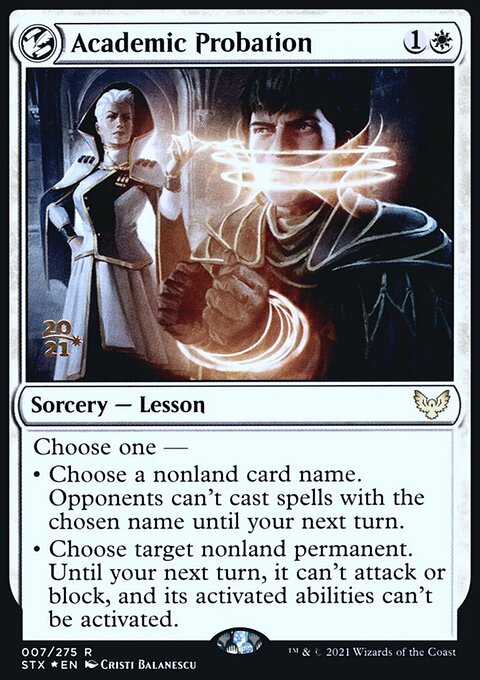 Academic Probation, Strixhaven: School of Mages Promos #7s, Magic: The Gathering card