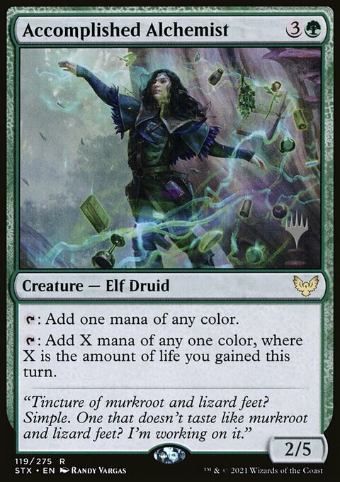 Accomplished Alchemist, Strixhaven: School of Mages Promos #119p, Magic: The Gathering card