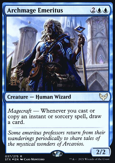 Archmage Emeritus, Strixhaven: School of Mages Promos #37s, Magic: The Gathering card