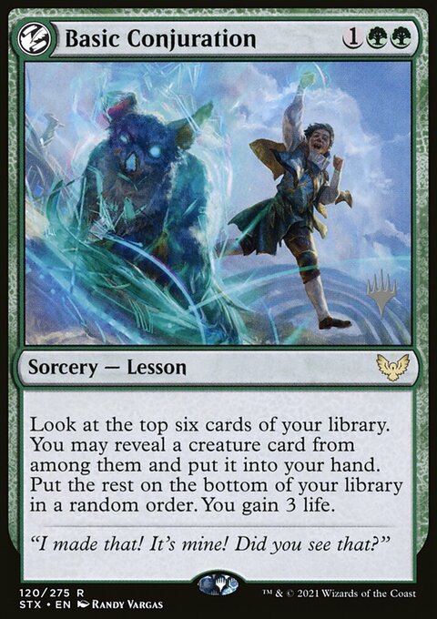 Basic Conjuration, Strixhaven: School of Mages Promos #120p, Magic: The Gathering card