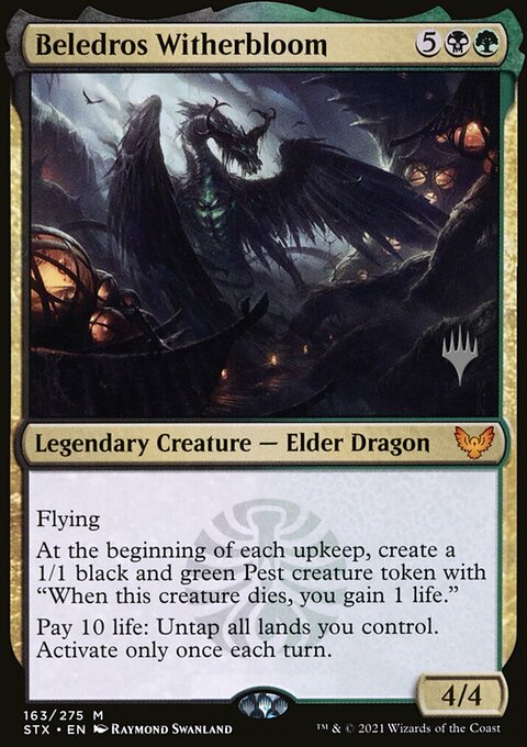Beledros Witherbloom, Strixhaven: School of Mages Promos #163p, Magic: The Gathering card