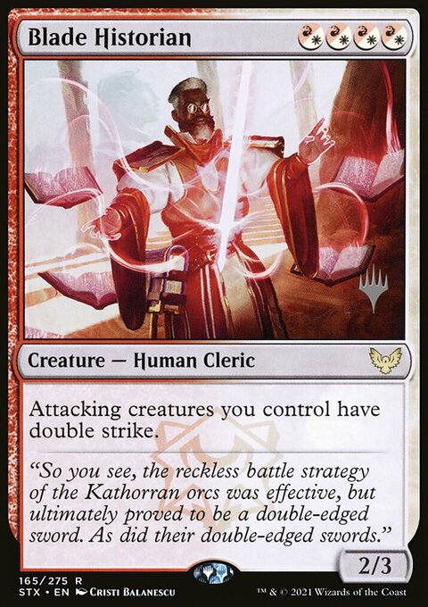 Blade Historian, Strixhaven: School of Mages Promos #165p, Magic: The Gathering card