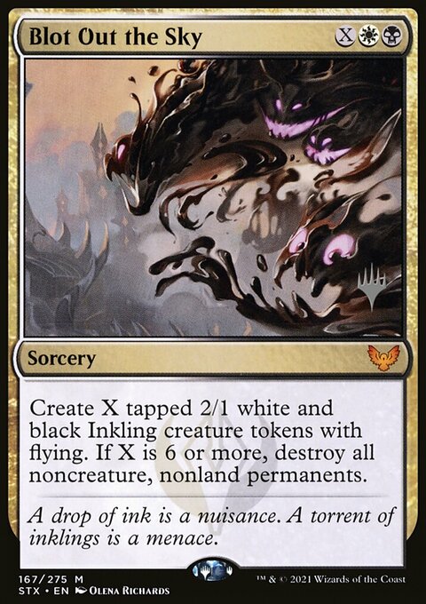 Blot Out the Sky, Strixhaven: School of Mages Promos #167p, Magic: The Gathering card