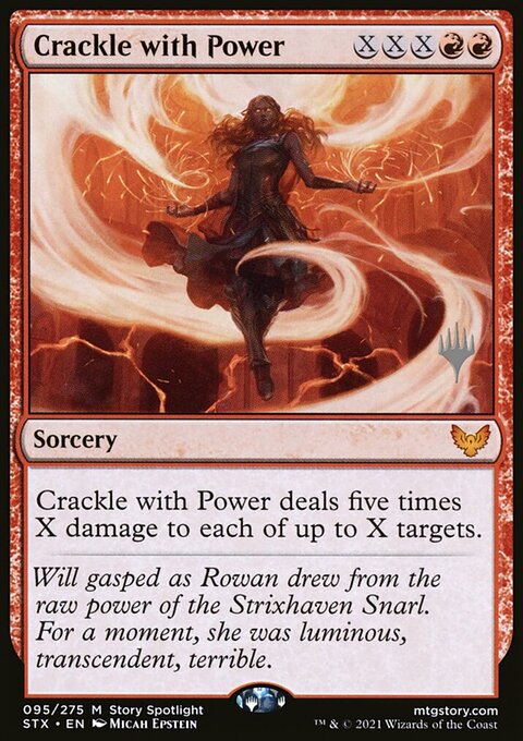 Crackle with Power, Strixhaven: School of Mages Promos #95p, Magic: The Gathering card