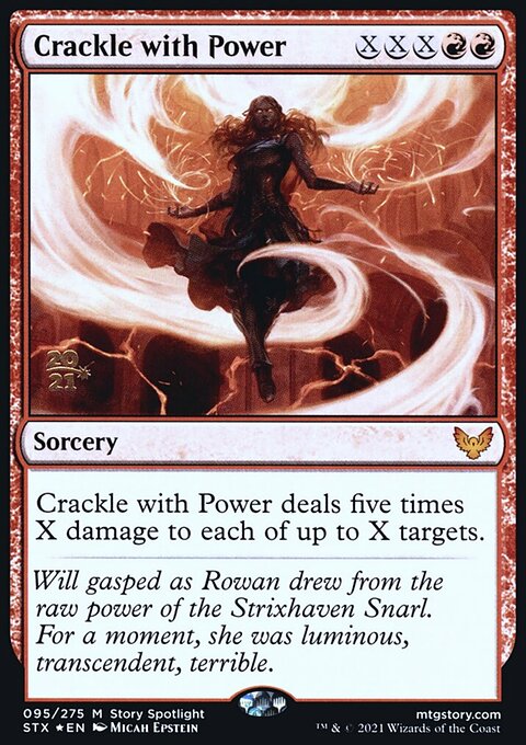 Crackle with Power, Strixhaven: School of Mages Promos #95s, Magic: The Gathering card