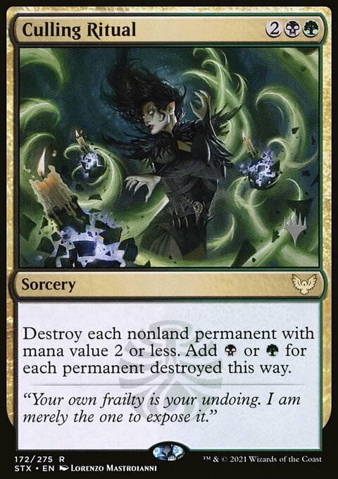 Culling Ritual, Strixhaven: School of Mages Promos #172p, Magic: The Gathering card
