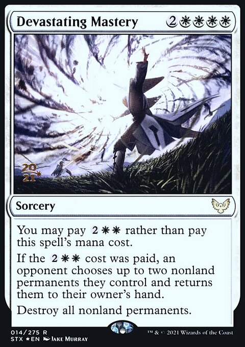Devastating Mastery, Strixhaven: School of Mages Promos #14s, Magic: The Gathering card