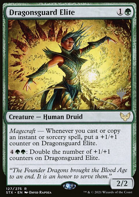 Dragonsguard Elite, Strixhaven: School of Mages Promos #127p, Magic: The Gathering card