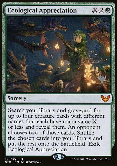 Ecological Appreciation, Strixhaven: School of Mages Promos #128p, Magic: The Gathering card