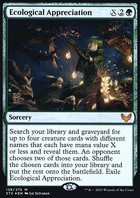 Ecological Appreciation, Strixhaven: School of Mages Promos #128s, Magic: The Gathering card