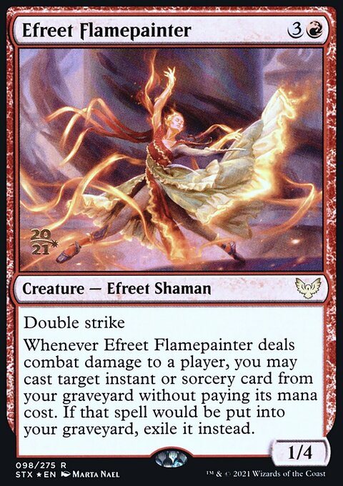 Efreet Flamepainter, Strixhaven: School of Mages Promos #98s, Magic: The Gathering card