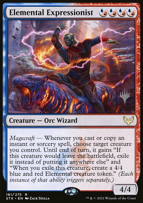 Elemental Expressionist, Strixhaven: School of Mages Promos #181p, Magic: The Gathering card